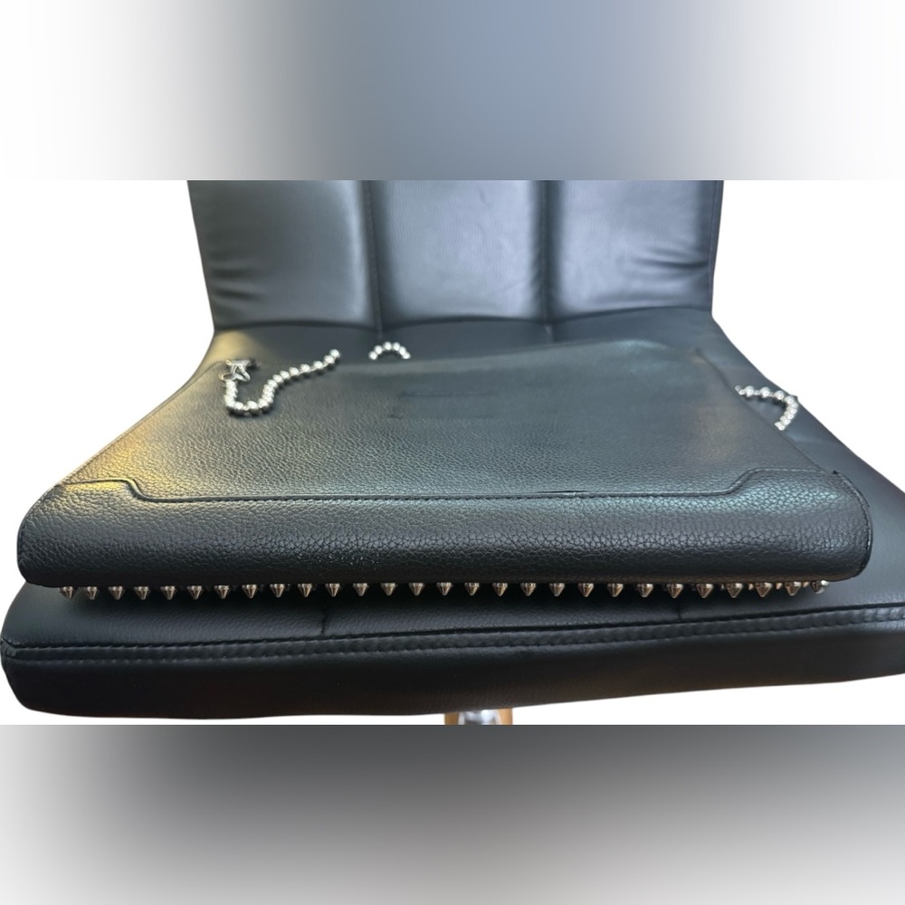 CHRISTIAN LOUBOUTIN Spike studs Sky porch Clutch bag/ 3 way Leather Black - Picture 11 of 13
